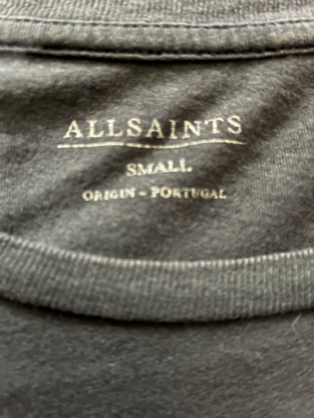 All Saints 'NON' Roll Sleeve Tshirt - Picture 8 of 9